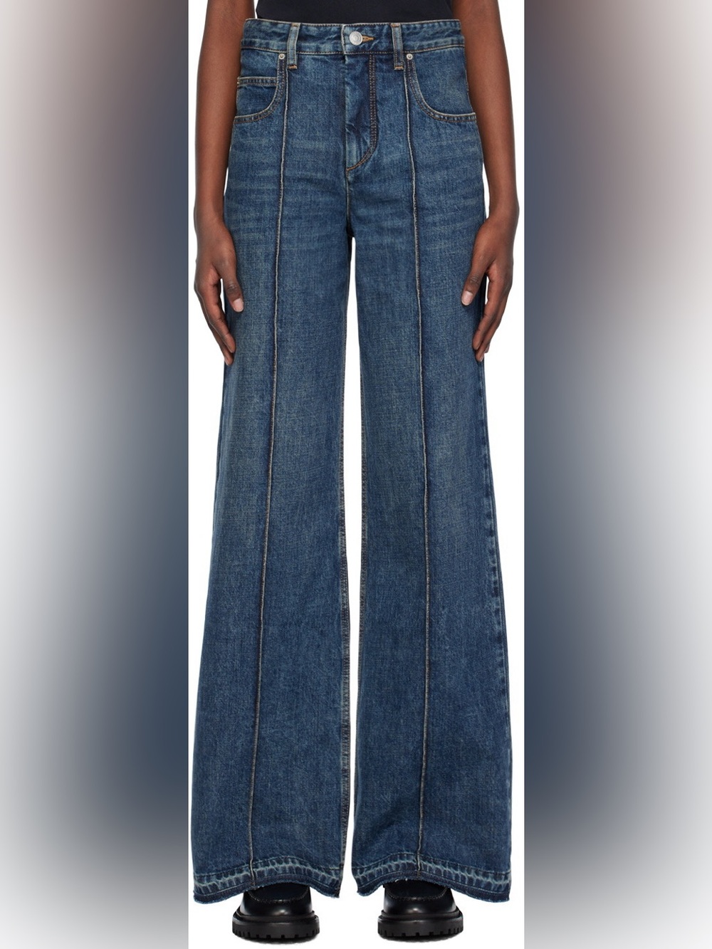 Isabel Marant Wide Leg Blue Denim Jeans